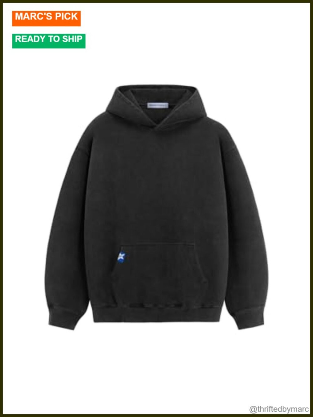 Oversized Vintage Washed Hoodie Kangaroo Pocket Cotton Blend Streetwear